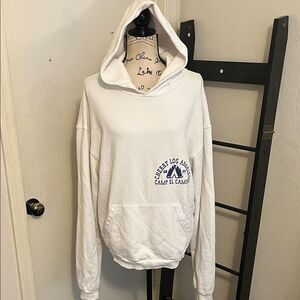 Cherry Los Angeles Camp El Camino White Graphic Pullover Hoodie Sweatshirt